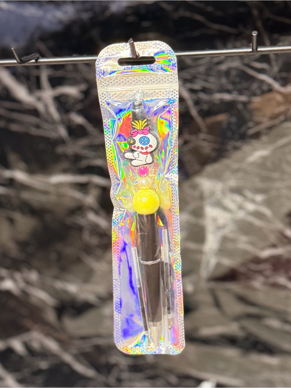 Stitch Voodoo Doll Focal Bead Pen
Black and blue ink
